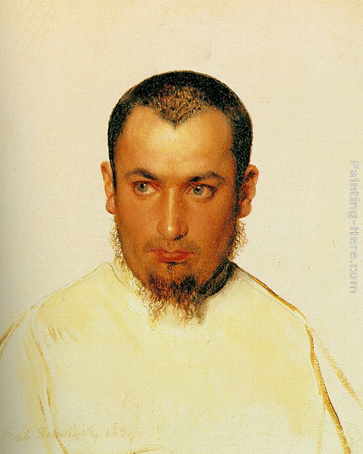 Head of a Camoldine Monk painting - Paul Delaroche Head of a Camoldine Monk art painting